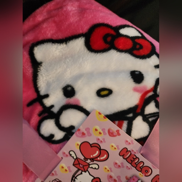 Twin size Hello kitty valentines blanket - Picture 2 of 3